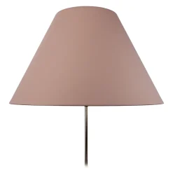 Abat jour Causia blanc polyester coton diametre bas 50 haut 22 hauteur 33 pour lampe de table