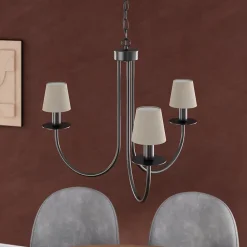 Abat-jour conique beige Ø10cm GoodHome Lokombi