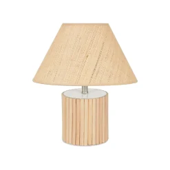Abat-jour conique en rafia beige Ø22cm Corep