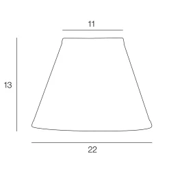 Abat-jour conique en rafia beige Ø22cm Corep