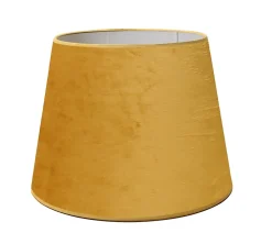 Abat-jour conique en velours jaune Ø37cm Seynave