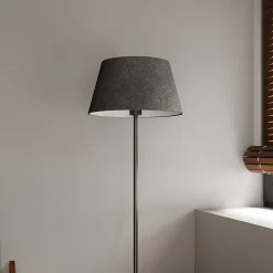 Abat-jour conique gris anthracite Ø35cm GoodHome Lokombi
