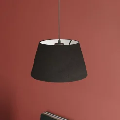 Abat-jour conique gris anthracite Ø30cm GoodHome Lokombi