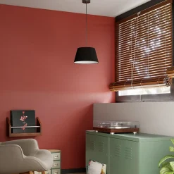 Abat-jour conique gris anthracite Ø30cm GoodHome Lokombi