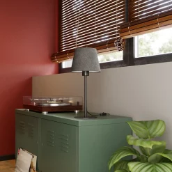 Abat-jour conique gris clair Ø20cm GoodHome Lokombi