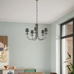 Abat-jour conique noir Ø10cm GoodHome Lokombi