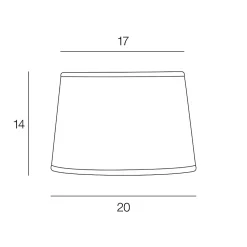 Abat-jour conique Storen tissu formes géométriques Ø20cm Corep