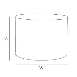 Abat-jour cylindre imprimé feuillage java noir et blanc Ø30cm Corep