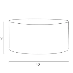 Abat-jour cylindre moutarde Ø40cm Corep