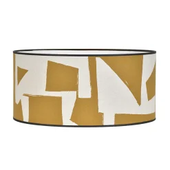 Abat-jour cylindre moutarde Ø40cm Corep