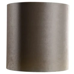 Abat-jour cylindrique en velours taupe 40/40/40