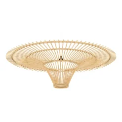 Abat-jour D120,5 cm en rotin naturel - Olga