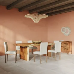 Abat-jour D120,5 cm en rotin naturel - Olga