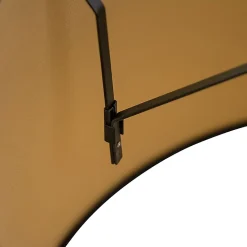 Abat-jour en coton noir 45/50/28 avec intérieur doré