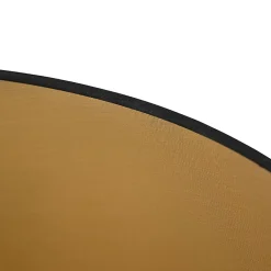 Abat-jour en coton noir 45/50/28 avec intérieur doré