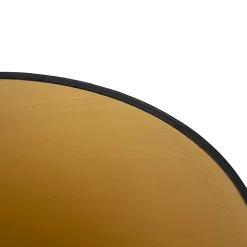 Abat-jour en coton noir 35/30/20 avec intérieur doré