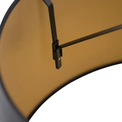 Abat-jour en coton noir avec intérieur doré 40/35/22