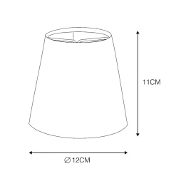 Abat-jour en lin à clipser taupe 12 cm rond