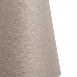 Abat-jour en lin à clipser taupe 12 cm rond