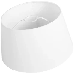 Abat-jour en lin blanc rond incliné 35/30/20