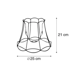 Abat-jour en métal noir 25/21 - Granny Frame