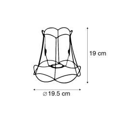 Abat-jour en métal noir 20/19 - Granny Frame