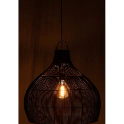 Abat-jour en rotin noir 80x80x70 cm