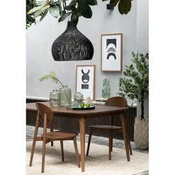 Abat-jour en rotin noir 80x80x70 cm