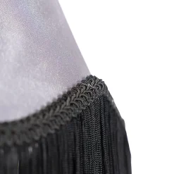 Abat-jour en soie noir avec gris 45 cm - Granny