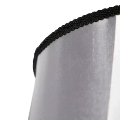 Abat-jour en soie noir avec gris 45 cm - Granny