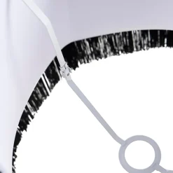 Abat-jour en soie noir avec gris 45 cm - Granny