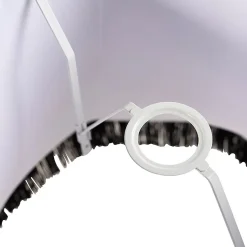 Abat-jour en soie noir avec gris 45 cm - Granny