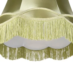 Abat-jour en soie vert 45 cm - Granny