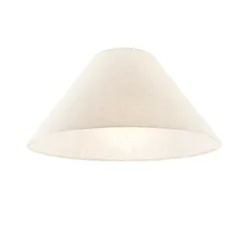 Abat-jour en tissu beige rond incliné 50/17.5/25