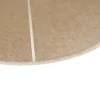 Abat-jour en tissu beige rond incliné 55/19/26