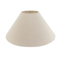 Abat-jour en tissu beige rond incliné 55/19/26