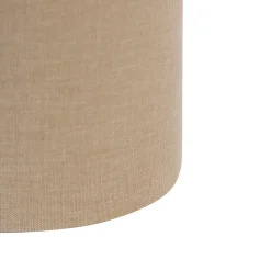 Abat-jour en tissu brun clair 18/18/14