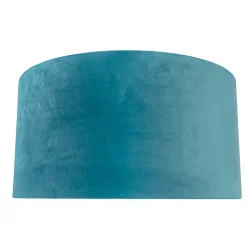 Abat-jour en velours bleu 50/50/25 avec intérieur doré