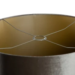 Abat-jour en velours bronze avec intérieur doré 50/50/25