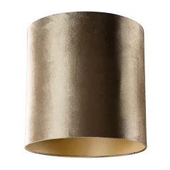 Abat-jour en velours bronze avec intérieur doré 40/40/40