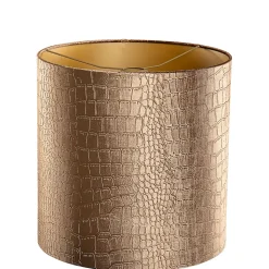 Abat-jour en velours, design crocodile, intérieur doré 40/40/40