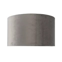 Abat-jour en velours gris 35/35/20