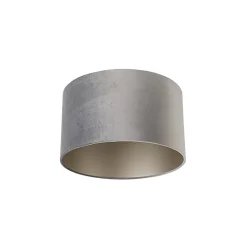 Abat-jour en velours gris 35/35/20