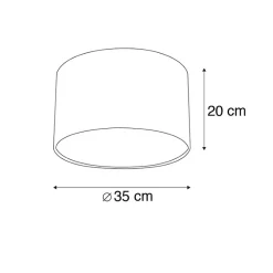 Abat-jour en velours gris 35/35/20