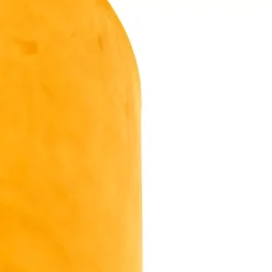 Abat-jour en velours jaune 35/35/20 avec intérieur doré