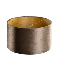 Abat-jour en velours marron avec intérieur doré 35/35/20
