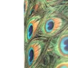 Abat-jour en velours motif paon 50/50/25 avec intérieur doré