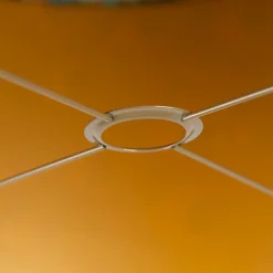 Abat-jour en velours motif paon 50/50/25 avec intérieur doré