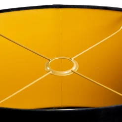 Abat-jour en velours noir ovale 50/33/25