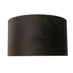 Abat-jour en velours noir 35/35/20 avec intérieur doré